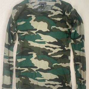 Camo crew neck sweater, size XXS from J Crew